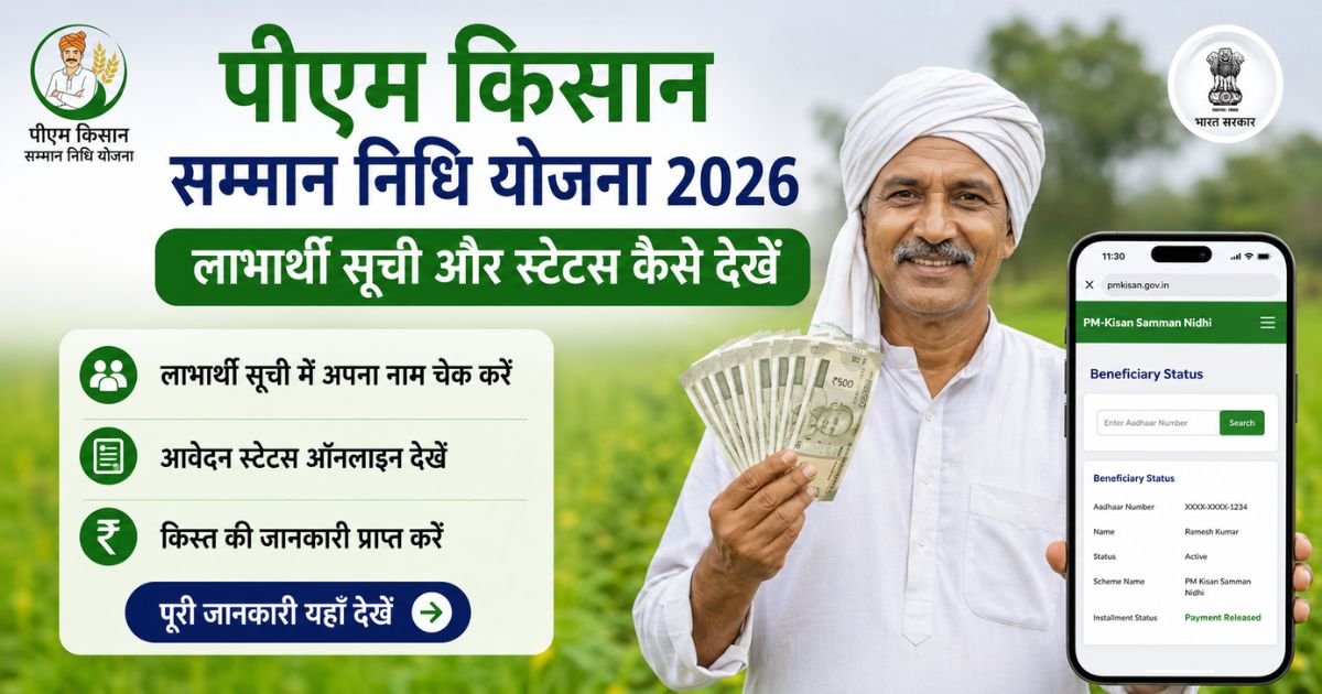 How to check PM Kisan Samman Nidhi Yojana 2026 beneficiary list and status