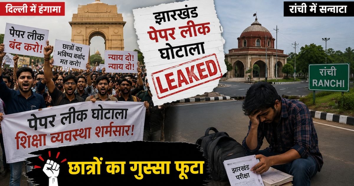 Jharkhand paper leak scam Uproar in Delhi silence in Ranchi students anger erupts