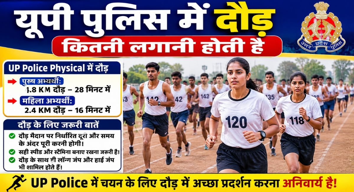 How much running is required for the UP Police?